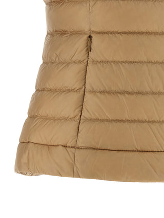 Beige Polyamide Sleeveless Jacket