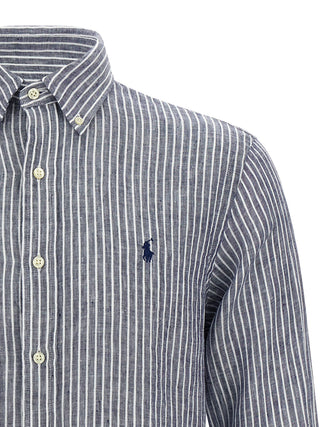 Blue Linen Blouse