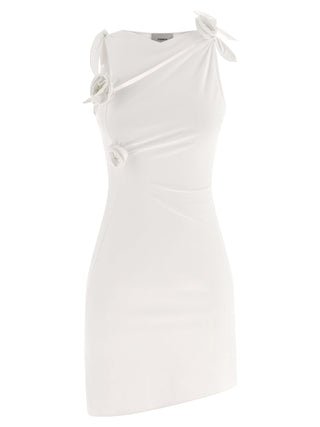 Vestido corto blanco de poliamida