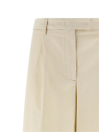 White Cotton Casual Pants