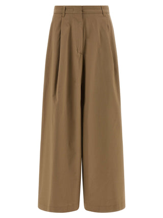 Brown Cotton Mini Skirt