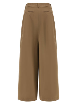 Brown Cotton Mini Skirt