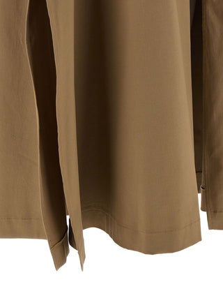 Brown Cotton Mini Skirt