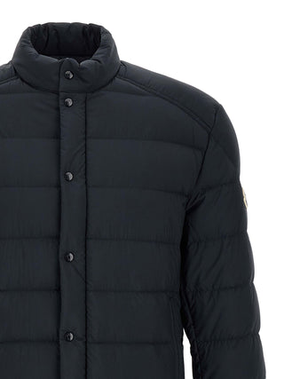 Blue Polyamide Full-Length Jacket