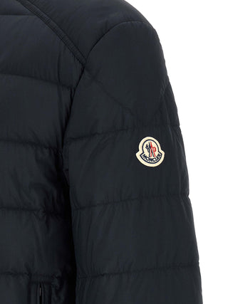 Blue Polyamide Full-Length Jacket