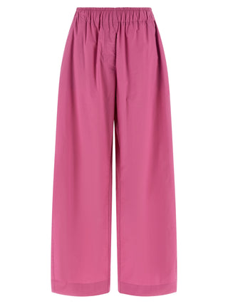 Fuchsia Cotton Casual Pants