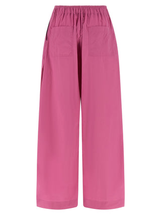 Fuchsia Cotton Casual Pants