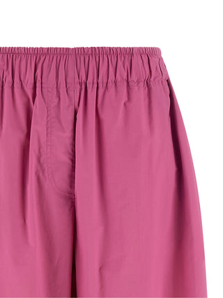 Fuchsia Cotton Casual Pants