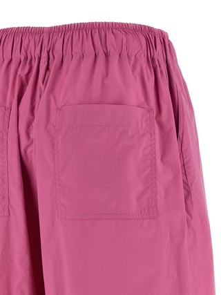Fuchsia Cotton Casual Pants
