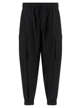 Black Organic Cotton Cargo Pants