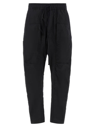 Black Cotton Casual Pants