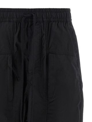 Black Cotton Casual Pants