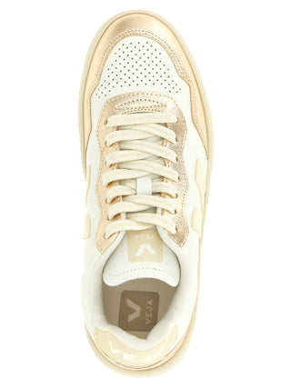 Gold Genuine Leather Low Top Sneakers