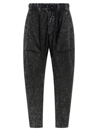 Black Cotton Casual Pants