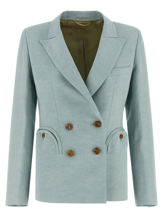 Blue Silk Blazer