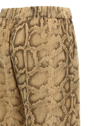 Pantalones beige de poliéster