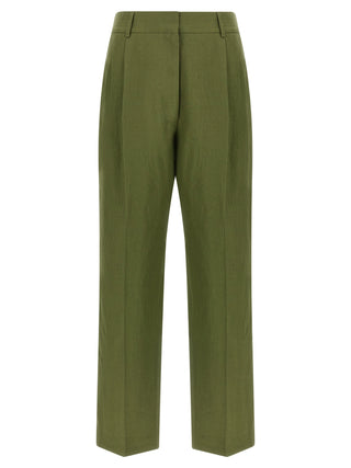 Bicolor Linen Casual Pants