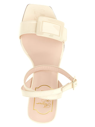 White Calfskin Wedge Sandals