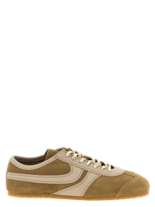 Beige Calfskin Sneakers