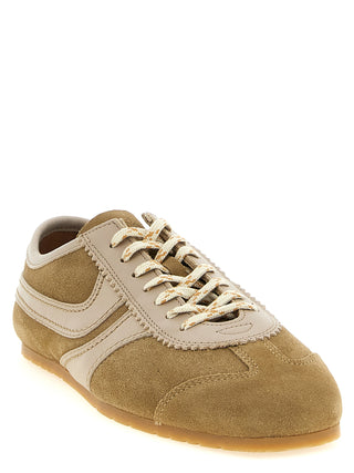 Beige Calfskin Sneakers