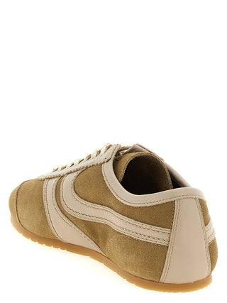 Beige Calfskin Sneakers