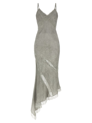 Gray Viscose Long Dress