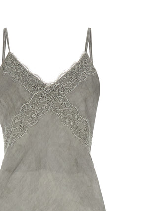 Gray Viscose Long Dress