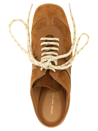Brown Calfskin Platform Sneakers