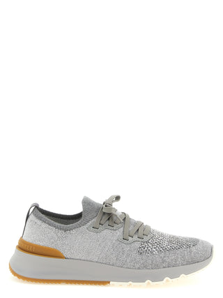 Zapatillas deportivas de algodón gris  