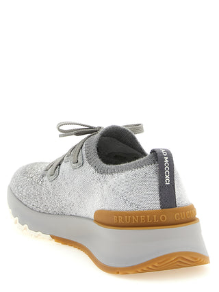 Zapatillas deportivas de algodón gris  