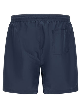 Blue Polyester Swim Shorts