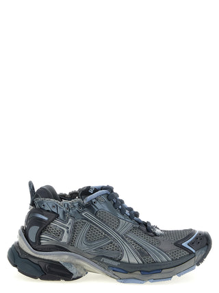 Gray Polyethylene Athletic Sneakers