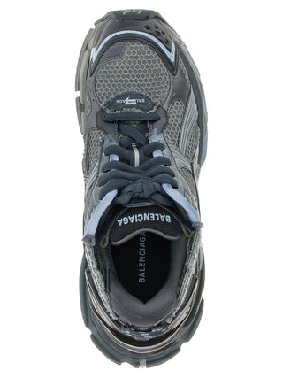 Gray Polyethylene Athletic Sneakers