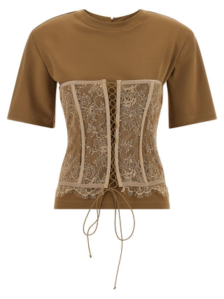 Brown Viscose T-Shirt