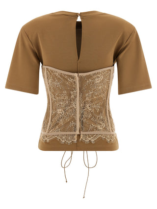 Brown Viscose T-Shirt