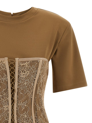 Brown Viscose T-Shirt