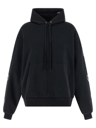 Sudadera con capucha de algodón negro