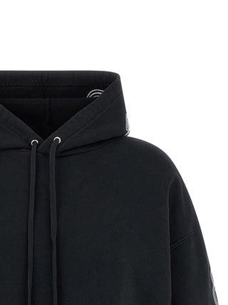 Sudadera con capucha de algodón negro