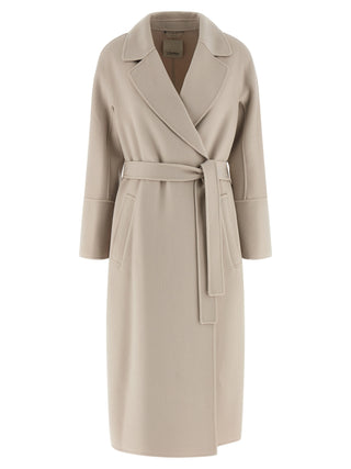 Beige Virgin Wool Coat