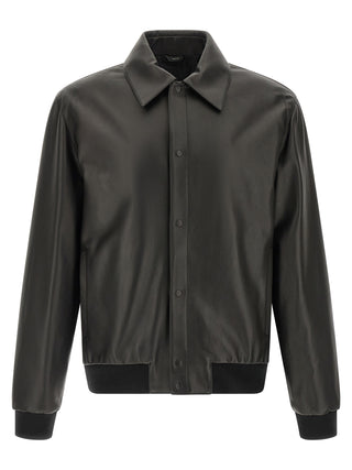 Black Lamb Leather Leather Jacket