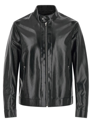 Blue Lamb Leather Leather Jacket