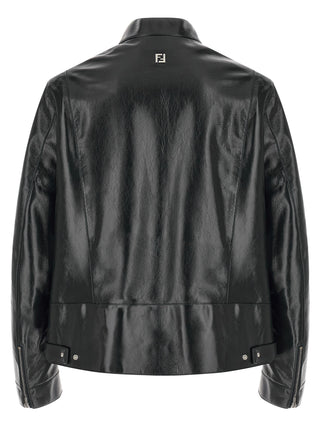 Blue Lamb Leather Leather Jacket