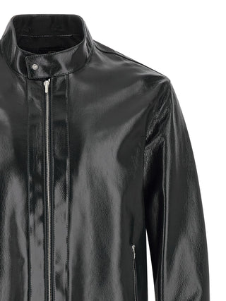 Blue Lamb Leather Leather Jacket