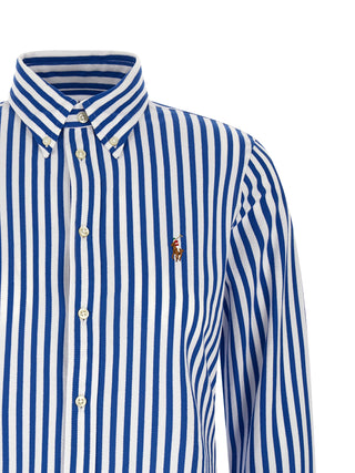 Blusa de algodón azul