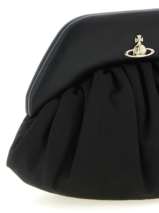 Black Viscose Clutch Bag