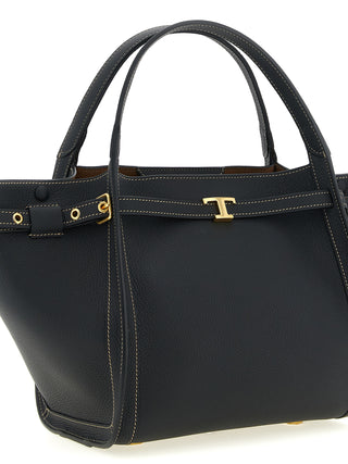 Bolsa tote de becerro negro