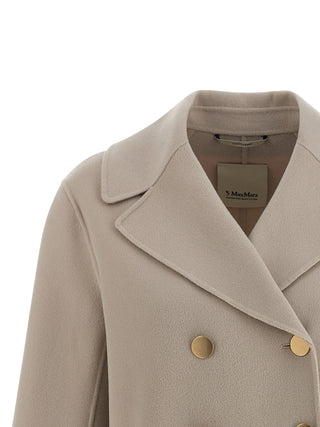 Beige Virgin Wool Biker Jacket