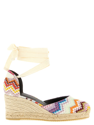 Multicolor Cowhide Wedge Sandals