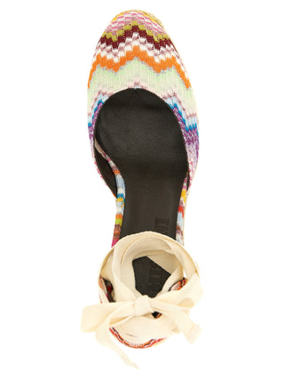 Multicolor Cowhide Wedge Sandals