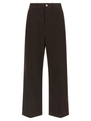 Brown Cotton Chino Pants